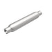MagnaFlow muffler with 3.5-inch diameter and 18-inch length, featuring dual 2.25-inch inlet and outlet pipes, for automotive exhaust.