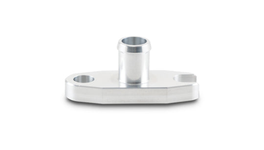 Vibrant oil drain flange with 5/8-inch OD male neck for T3, T4, GT40, GT55 turbochargers, engine gasket component