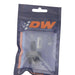 DeatschWerks 10AN ORB male to 5/16-inch triple barb fitting in anodized matte black with O-ring for fuel or oil line connections