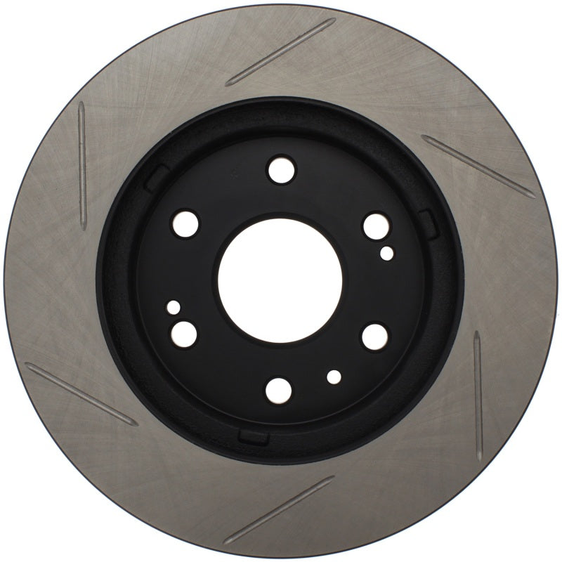 StopTech Power Slot slotted front left brake rotor for 2007 Chevrolet Tahoe, high-performance automotive brake component.