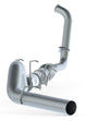MBRP catback exhaust system for 2009-2013 Chevy/GMC 1500 4.8L and 5.3L trucks, single side AL P Series, side view.