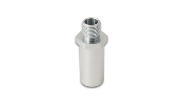 Vibrant replacement oil filter bolt with M20 x 1.5 thread size and 2.84-inch length for oil coolers, black metal finish.