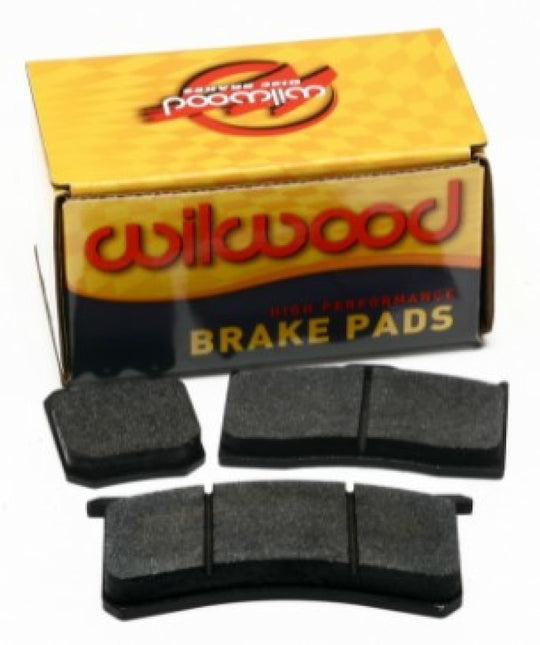 Wilwood BP-10 6318 TC performance brake pad set for high-performance calipers, showing the brake pads with branding and metal backing.