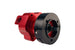 Aeromotive billet hex drive fuel pump shown with sleek metal construction and compact design for automotive fuel systems.