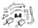 AWE Tuning catback exhaust with diamond black tips installed on a 2022-2025 Volkswagen Jetta GLI Touring Edition.