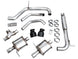AWE Tuning catback exhaust with diamond black tips installed on a 2022-2025 Volkswagen Jetta GLI Touring Edition.