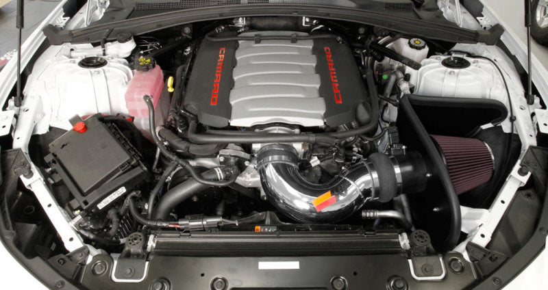 K&N Engineering cold air intake system for 2016 Chevy Camaro SS 6.2L V8 F/I, featuring the Typhoon intake with air filter and tubing.