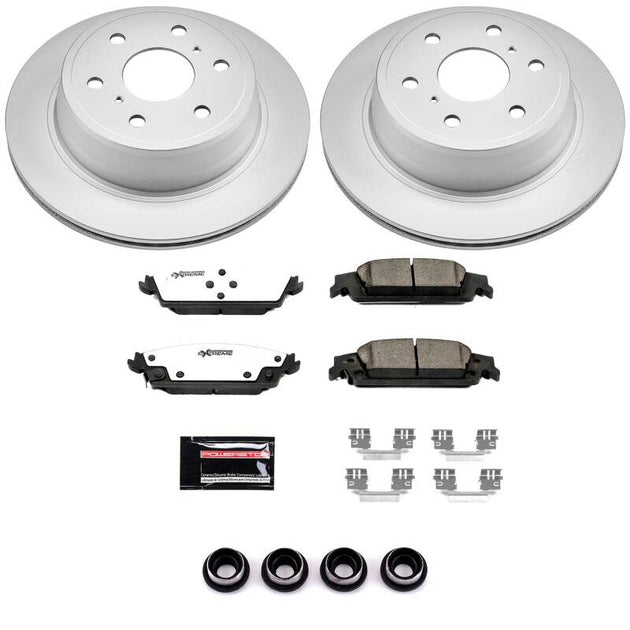 PowerStop rear Z36 coated brake kit for 2015-2020 Cadillac Escalade, including performance truck and tow brake components.