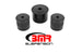 Black aluminum BMR Suspension differential bushing kit for 2016-2017 6th Gen Camaro, designed to improve handling and stability.