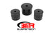 Black aluminum BMR Suspension differential bushing kit for 2016-2017 6th Gen Camaro, designed to improve handling and stability.