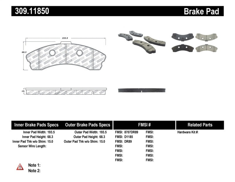 StopTech performance front brake pads for 2006-2009 Chevrolet Corvette Z06, high-performance braking components.
