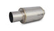 Vibrant titanium muffler with straight cut natural tip, 3-inch inlet and outlet, showcasing its sleek metallic finish.