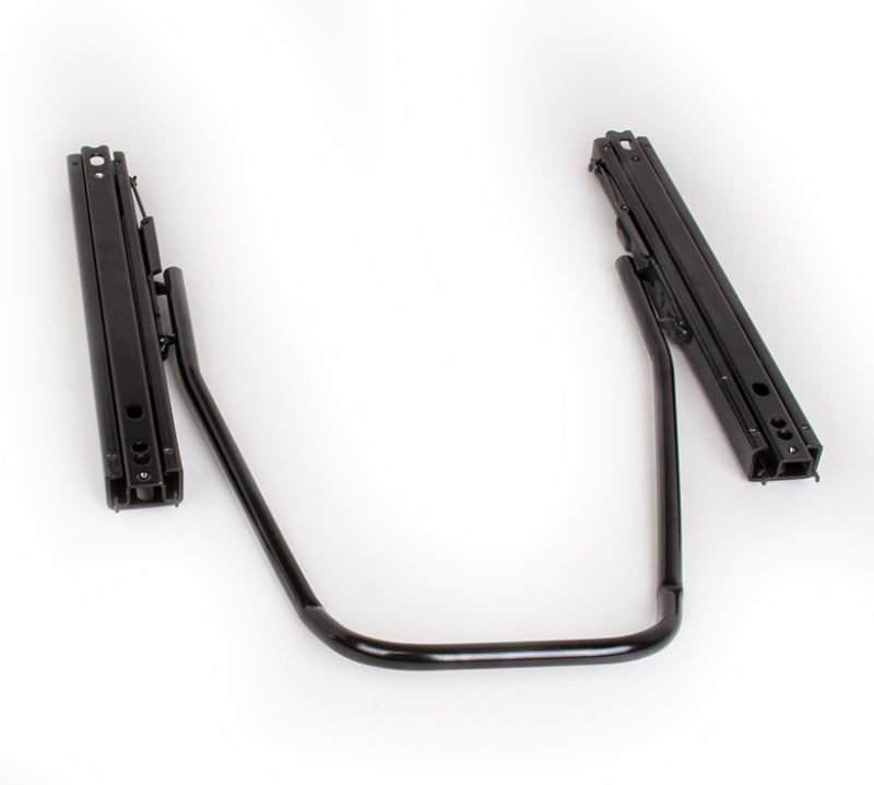 NRG Single Seat Slider bracket for improved seat adjustment, shown mounted on a racing car seat frame.