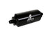 Aeromotive in-line fuel filter with AN-6 male fitting and 10 micron microglass element in bright dip black finish