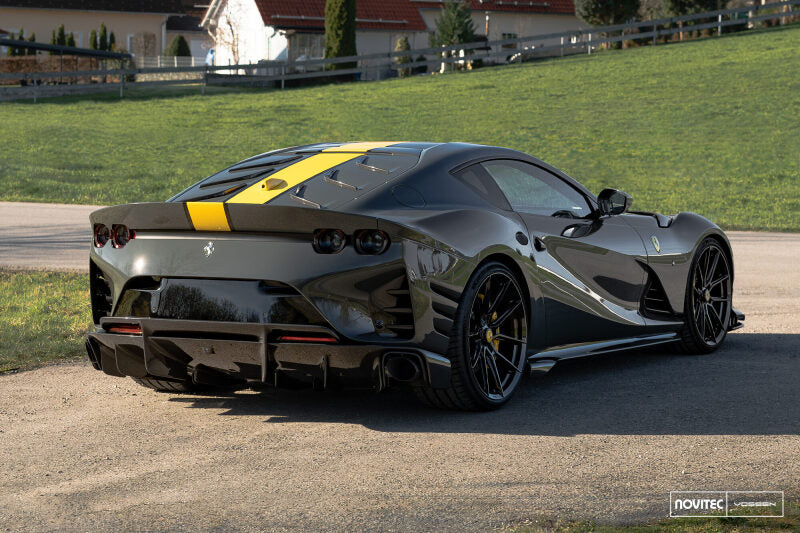 Vossen x Novitec NF10 22x12.5 forged gloss black rear wheel for Ferrari 812 Superfast/GTS with 5x114.3 bolt pattern