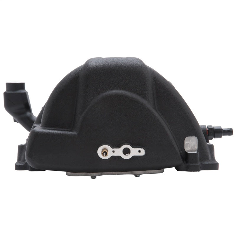 Edelbrock Victor EFI intake manifold for Eagle Chrysler 5.7L/6.1L/6.4L Gen III Hemi V8 engines, shown with polished aluminum finish.