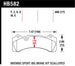 Hawk Performance HPS Street Brake Pads showing the performance brake pad with metal backing and friction material for street driving