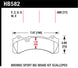 Hawk Performance HPS Street Brake Pads showing the performance brake pad with metal backing and friction material for street driving