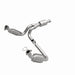 MagnaFlow catalytic converter direct fit for Chevy Avalanche 5.3L, compatible with 2009-2013 models, showing the converter's metal construction.