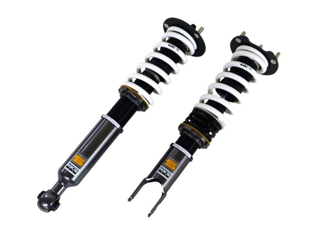 HKS Hipermax S FD3S coilover suspension kit with adjustable shocks and springs for Mazda RX-7 FD3S sports car.