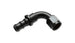 Vibrant aluminum -6AN push-on 90-degree hose end fitting with vibrant blue finish, designed for high-performance automotive applications.