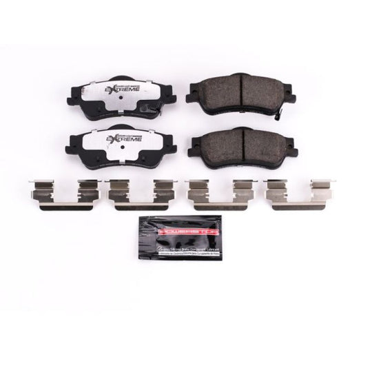 PowerStop Z26 Extreme Street rear brake pads with hardware for Chevrolet Caprice 2011-2017, performance brake replacement.