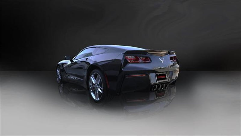 CORSA Performance Corsa 14-19 Chevy Corvette C7 Coupe axle back exhaust with 2.75-inch black dual rear exit, V8 sound.