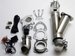 Granatelli stainless steel 3-inch electronic exhaust cutout with slip fit and band clamp for custom exhaust systems.