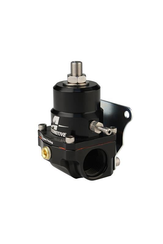 Aeromotive A1000 adjustable EFI fuel pressure regulators with dual -10 inlet and -6 return ports, shown in a close-up view.