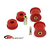 BMR Suspension red polyurethane differential bushing kit for 5th Gen Camaro, includes multiple bushings for performance upgrades.