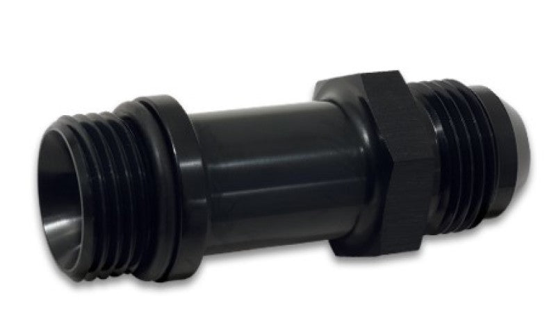 Vibrant Male -8AN to Male Straight ORB fitting with O-ring, 1.875-inch extender adapter for high-performance automotive applications.