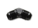Vibrant Flare Union 45 Degree Adapter Fitting, -6 AN size, with metallic finish, showing the angled fitting for automotive or plumbing use.