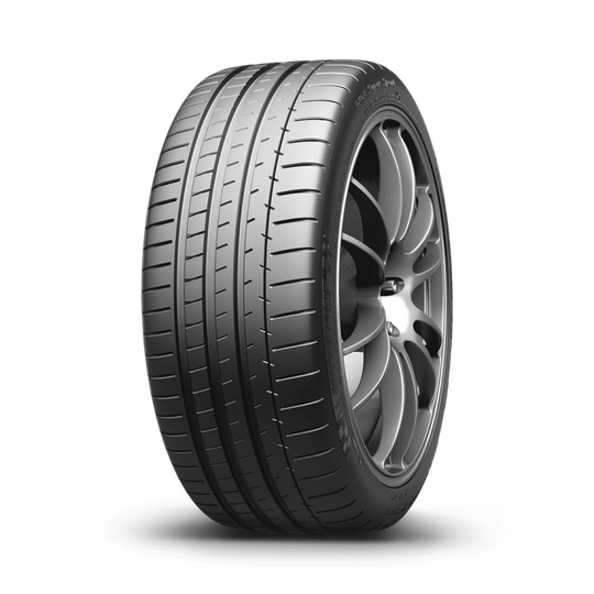Michelin Pilot Super Sport ZP P335/25ZR20 on-road UTV tire with tread pattern, sidewall branding, and size details visible.