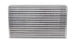 Vibrant intercooler core measuring 17.75x9.85x3.5 inches, showcasing its vibrant metal fins and core structure for turbocharged engines.