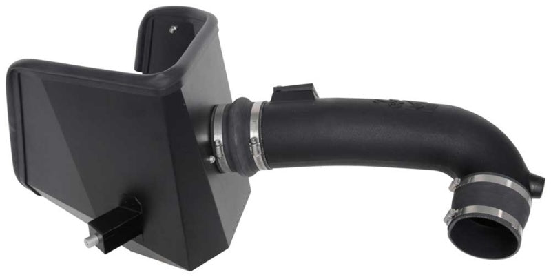 K&N Engineering cold air intake system for 2019+ Chevrolet 1500 V8 trucks, featuring a high-performance air filter and intake tubing.