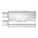 MagnaFlow Mag SS muffler with 14x5x8 inch dimensions and 2.5-inch inlet and outlet pipes, shown in the image.