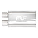 MagnaFlow Mag SS muffler with 14x5x8 inch dimensions and 2.5-inch inlet and outlet pipes, shown in the image.