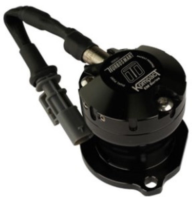 Turbosmart GM 2.0T Kompact EM VR7 dual port blow off valve installed on a turbocharged engine system.