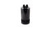 Vibrant Medium 1.5L 2-Port Oil Catch Can Assembly for automotive engine ventilation, with black body and stainless steel fittings.