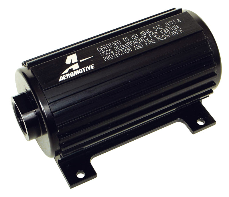 Aeromotive Marine 1000HP fuel pump installed in a marine fuel system, showcasing durable construction and high-performance design.