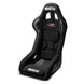Black Sparco EVO L race seat with carbon fiber accents, designed for racing comfort and support.