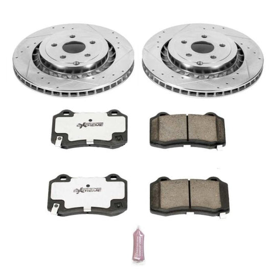 PowerStop Rear Z26 Street Warrior Brake Kit for Chevrolet SS 2015-2017, performance brake components with rotors and calipers