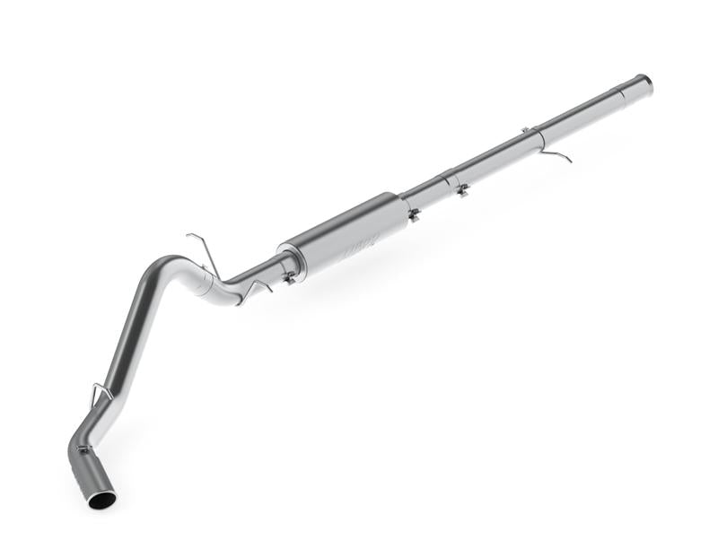 MBRP catback exhaust system for 2014 Chevy/GMC Silverado/Sierra 6.2L V8, aluminum with single side exit and 3.5-inch diameter pipe.
