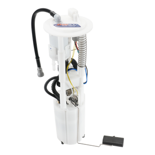 DeatschWerks DW400 performance fuel pump module for 2007-2013 Chevrolet Corvette C6, showing the compact fuel pump with electrical connections.