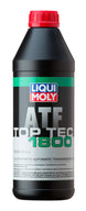 LIQUI MOLY Top Tec ATF 1800 1L gear oil container, suitable for automatic transmissions, with a white and blue label.