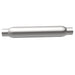 MagnaFlow muffler with 3.5-inch diameter and 18-inch length, featuring dual 2.25-inch inlet and outlet pipes, stainless steel finish