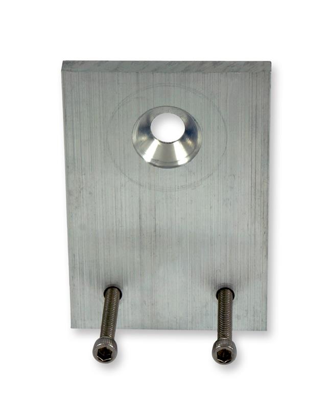 Innovate Motorsports aluminum MAC solenoid bracket for boost controllers with screws, designed for vehicle performance upgrades.