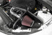 K&N Engineering silver Typhoon short ram cold air intake for 2016-2017 Chevy Camaro 3.6L engine with polished metal components