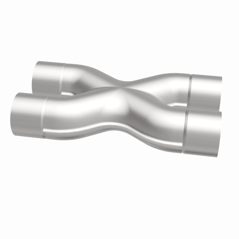 MagnaFlow Smooth Trans X 2.5/2.5 X pipe in stainless steel with polished finish, designed for exhaust system performance.