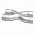 MagnaFlow Smooth Trans X 2.5/2.5 X pipe in stainless steel with polished finish, designed for exhaust system performance.